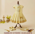 THE 'VASANT KELI' YELLOW PATTU PAVADAI SET FOR BABIES